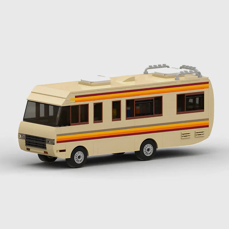 Fleetwood Bounder|Breaking Bad brick model - front angle view - TheBrickTube