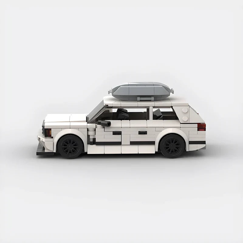 Mercedes-Benz W124 Estate brick model - rear angle view - TheBrickTube
