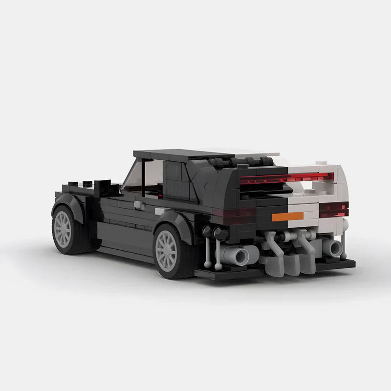 Mercedes-Benz 190E ASAP Rocky brick model - side profile view - TheBrickTube