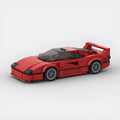 Ferrari F40|Red brick model - front angle view - TheBrickTube