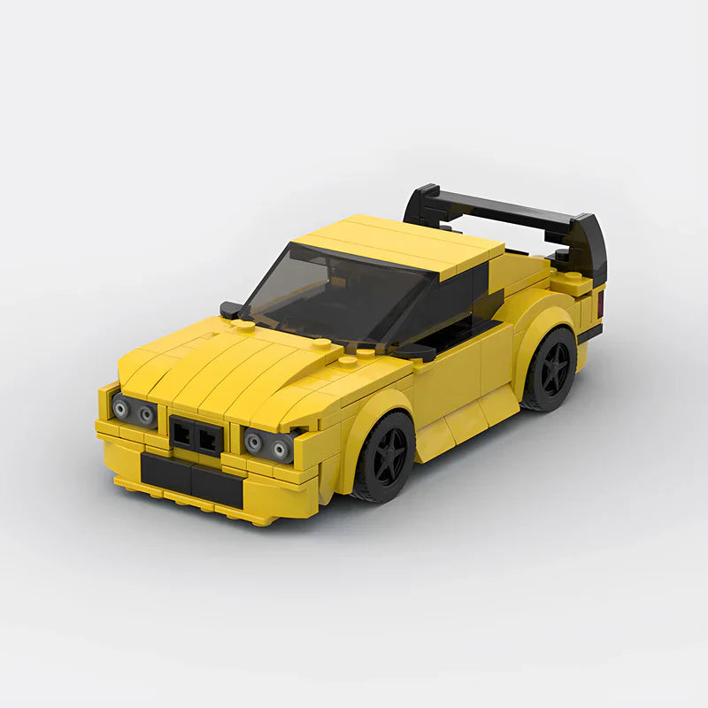 BMW 328i E36 brick model - front angle view - TheBrickTube