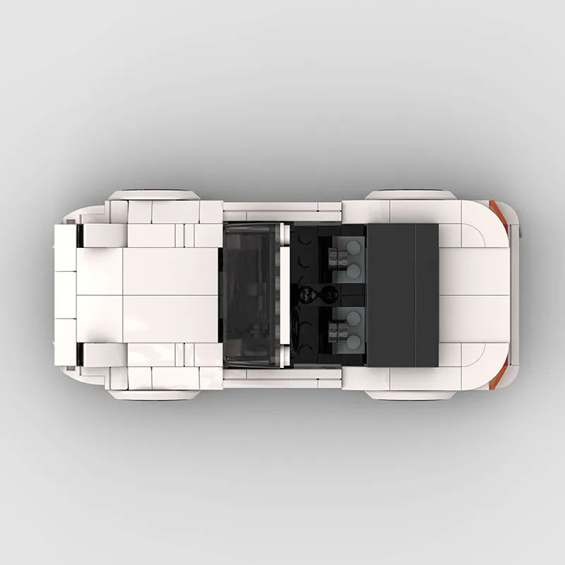 Mazda MX5 NA/Miata White brick model - detail close-up - TheBrickTube