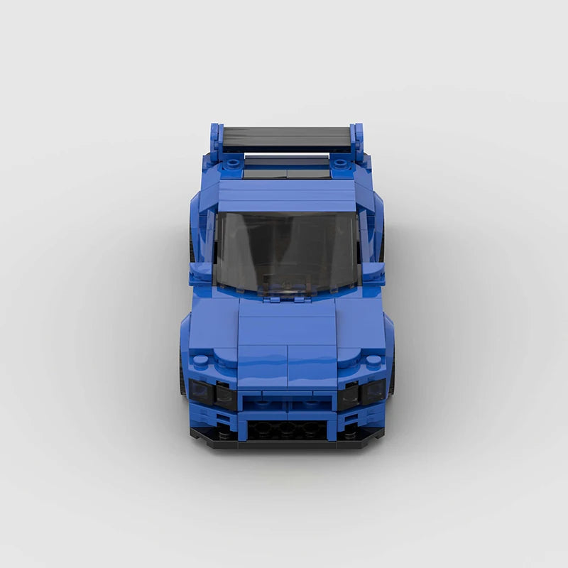 Nissan Skyline R34 brick model - detail close-up - TheBrickTube