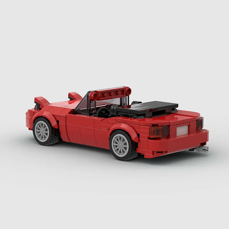 Mazda MX5 NA/Miata brick model - side profile view - TheBrickTube