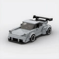 Porsche 911 930 RWB brick model - front angle view - TheBrickTube