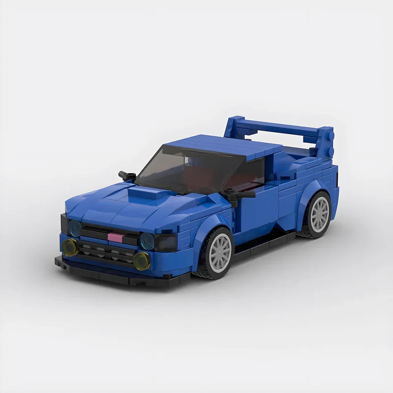 Subaru Impreza WRX STI brick model - detail close-up - TheBrickTube
