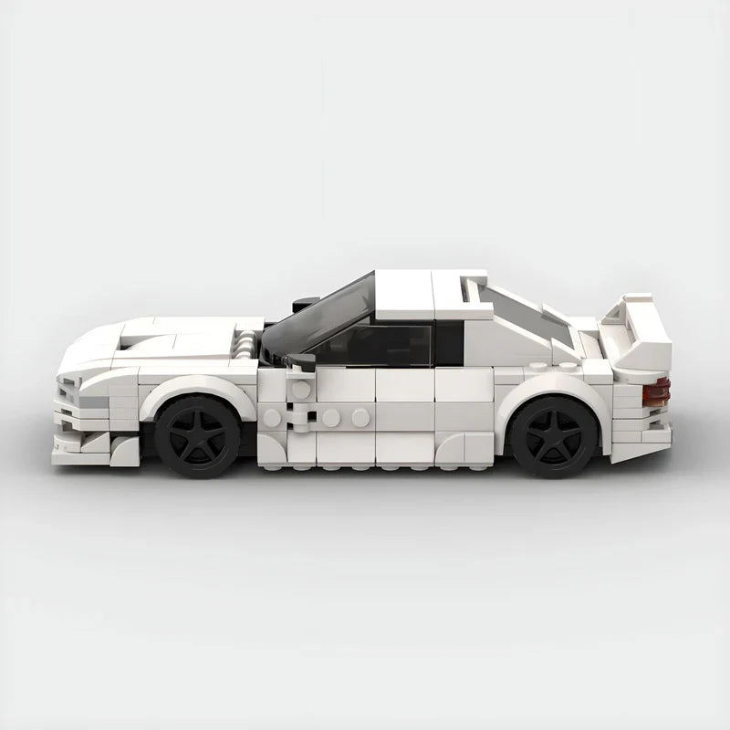Nissan Silvia S14|White brick model - display view - TheBrickTube