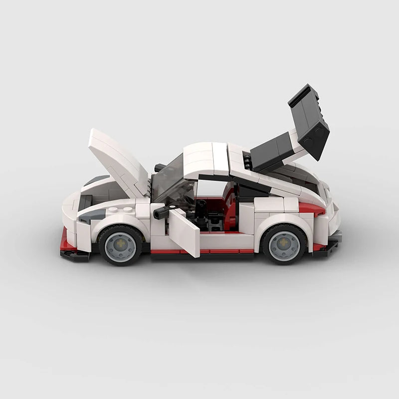 Nissan 350Z Widebody brick model - side profile view - TheBrickTube