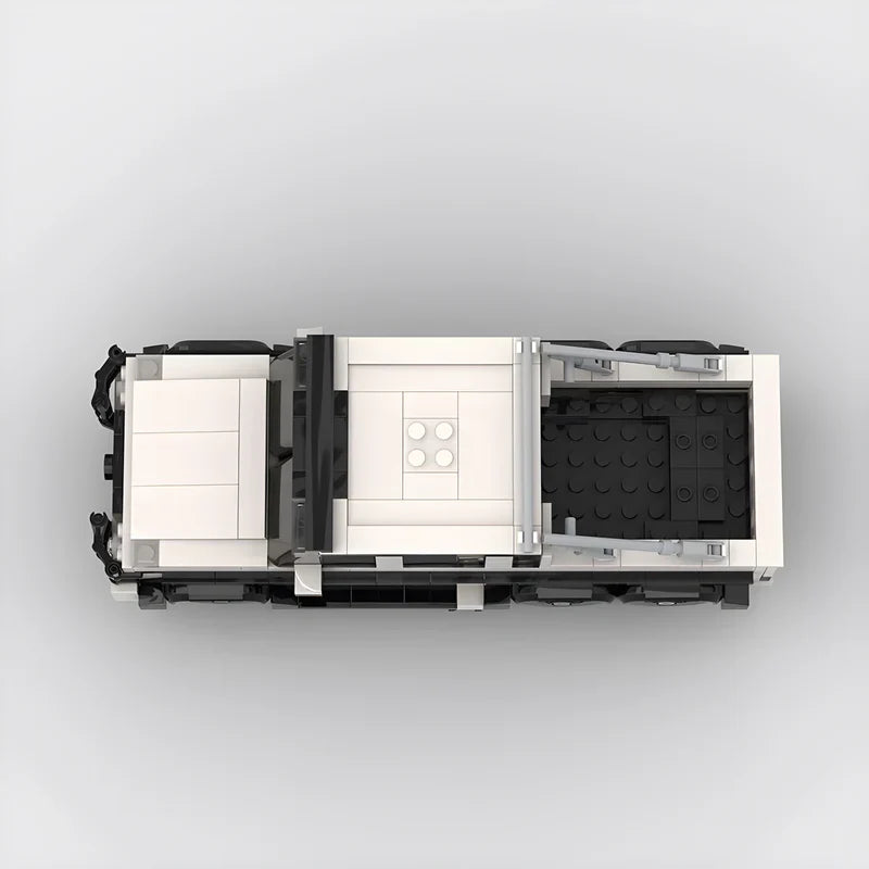 Mercedes-Benz G63 6x6 G Wagon brick model - top-down view - TheBrickTube