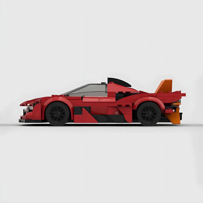 Apollo Evo|Red brick model - rear angle view - TheBrickTube
