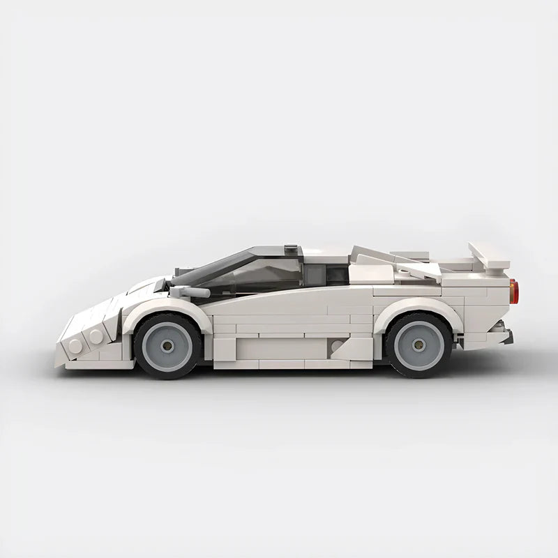 Lamborghini Diablo brick model - top-down view - TheBrickTube