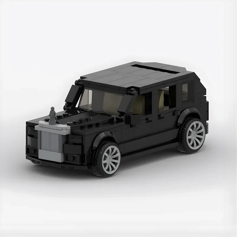 Rolls Royce Cullinan brick model - front angle view - TheBrickTube