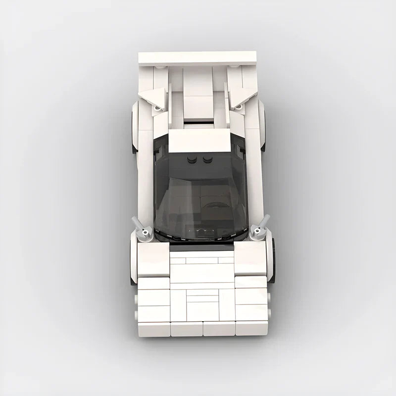 Lamborghini Diablo brick model - three-quarter view - TheBrickTube