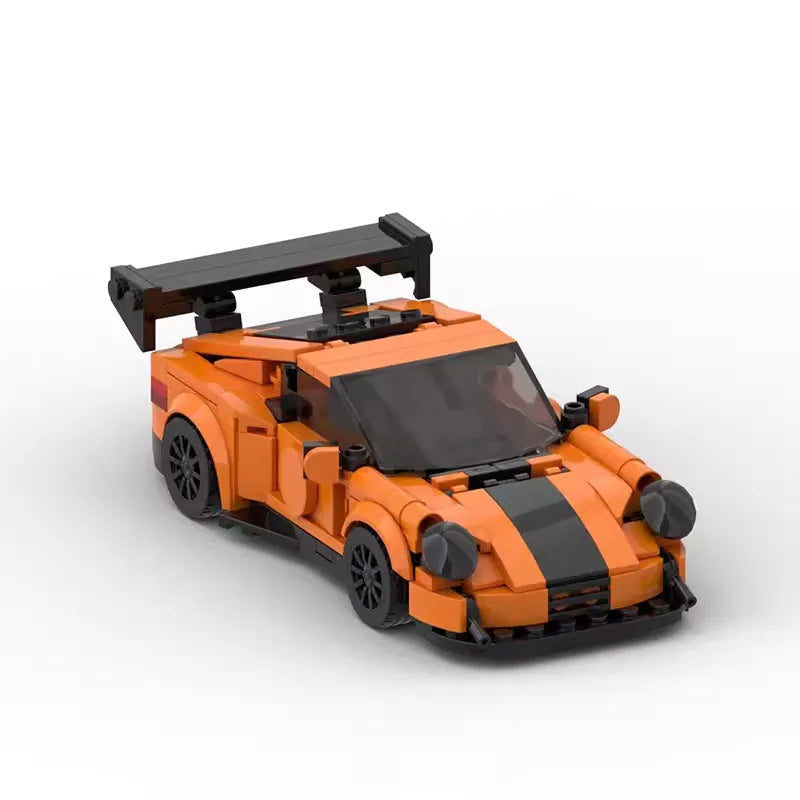 Porsche 911 GT3RS Halloween Edition brick model - detail close-up - TheBrickTube