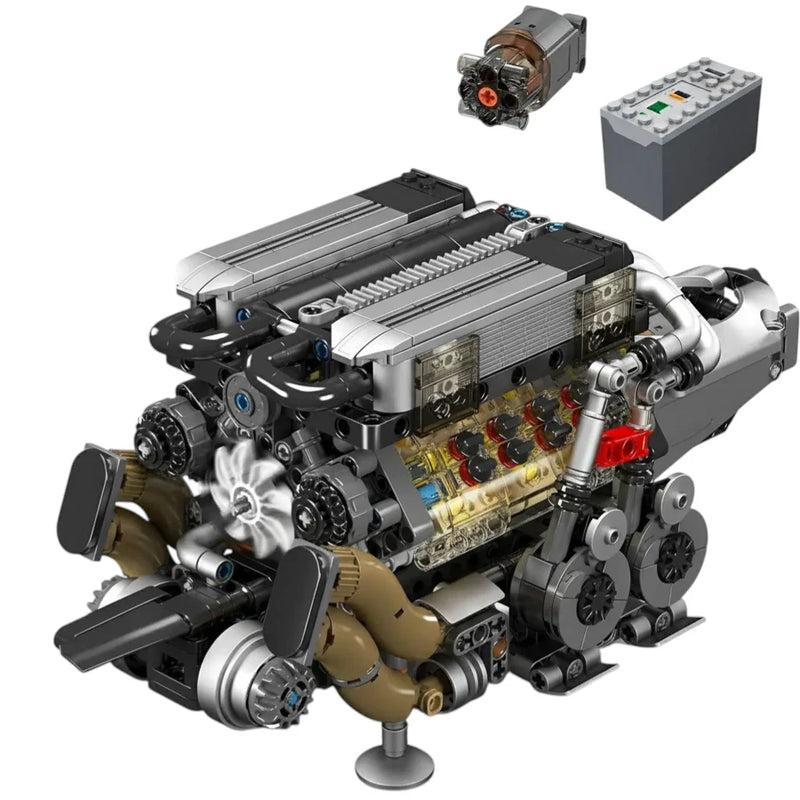 W16 Engine Building Blocks – 952PCS Technical Model - TheBrickTube
