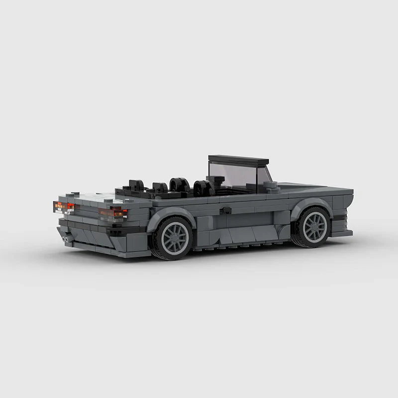 BMW 325i E30 Convertible brick model - side profile view - TheBrickTube
