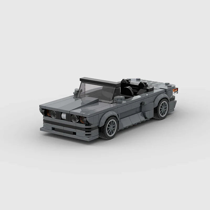 BMW 325i E30 Convertible brick model - front angle view - TheBrickTube