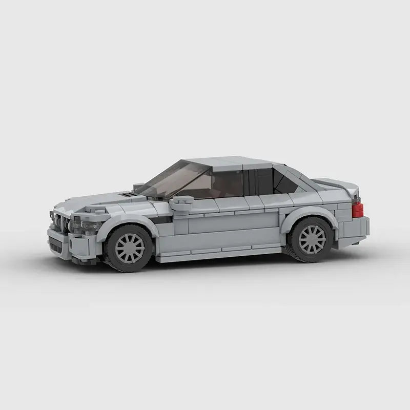 BMW M3 E46 brick model - rear angle view - TheBrickTube