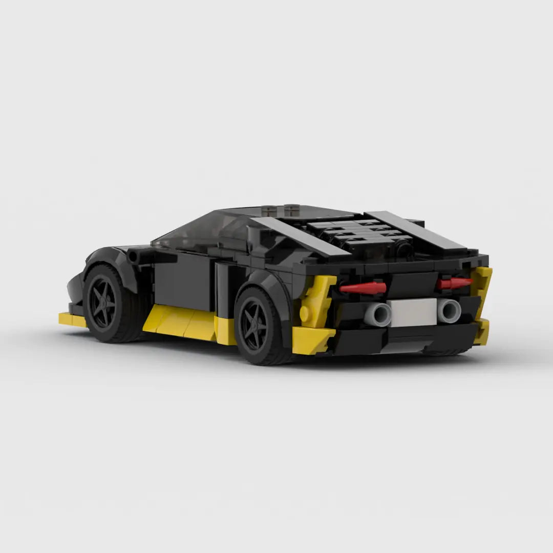 Lamborghini Huracan|Red brick model - side profile view - TheBrickTube