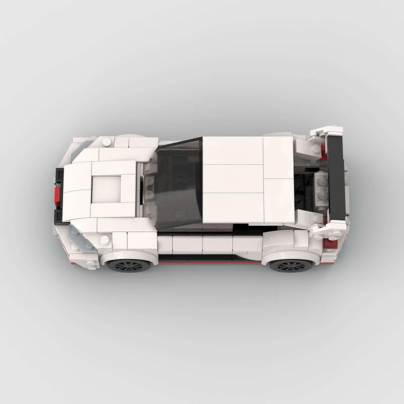 Honda Civic Type-R brick model - top-down view - TheBrickTube