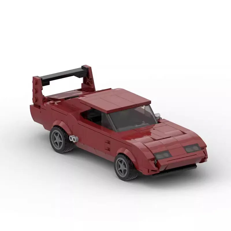 Dodge Charger Daytona brick model - detail close-up - TheBrickTube