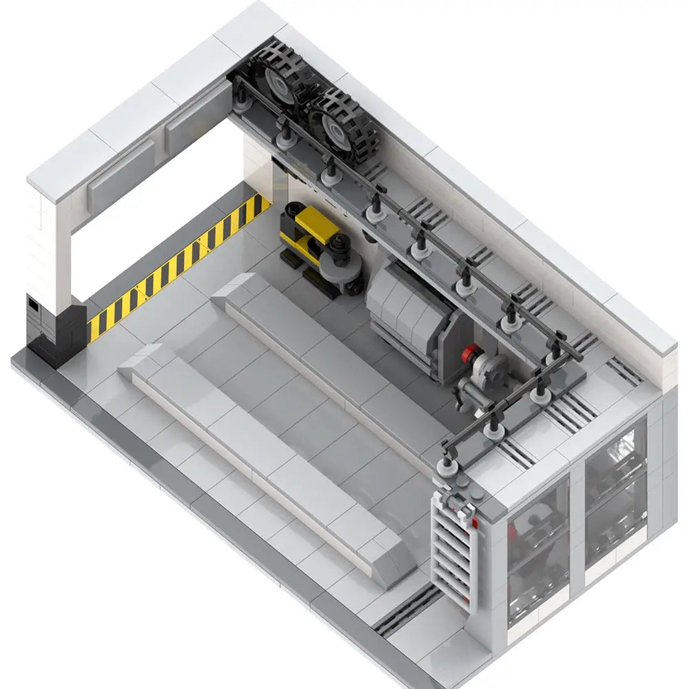 Car Wash brick model - side profile view - TheBrickTube