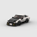 Toyota AE86 Initial D brick model - front angle view - TheBrickTube