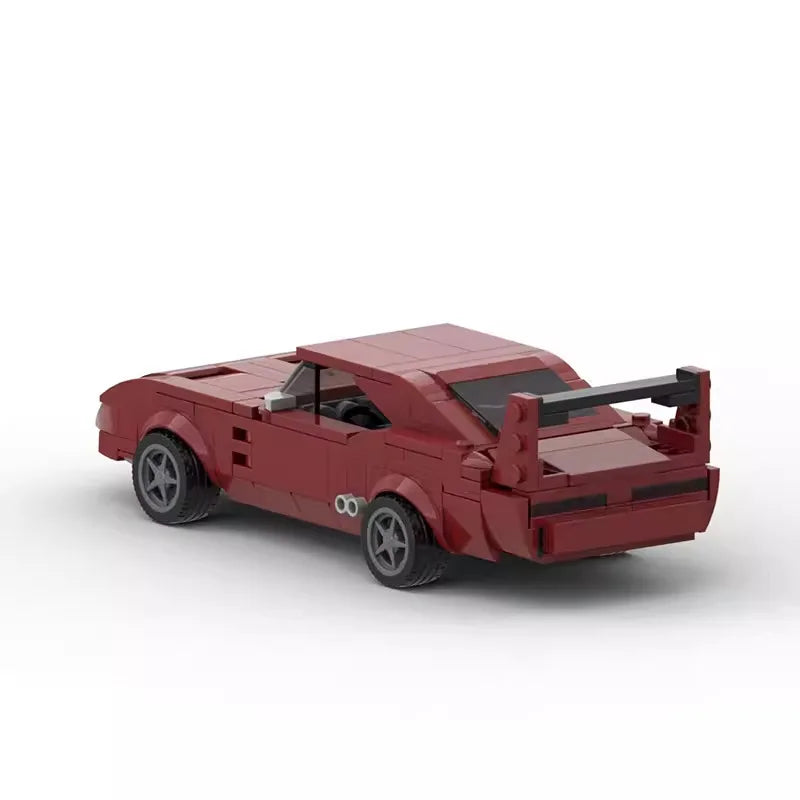 Dodge Charger Daytona brick model - side profile view - TheBrickTube