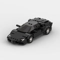 Lamborghini Aventador|Black brick model - front angle view - TheBrickTube