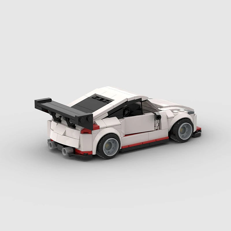 Nissan 350Z Widebody brick model - rear angle view - TheBrickTube
