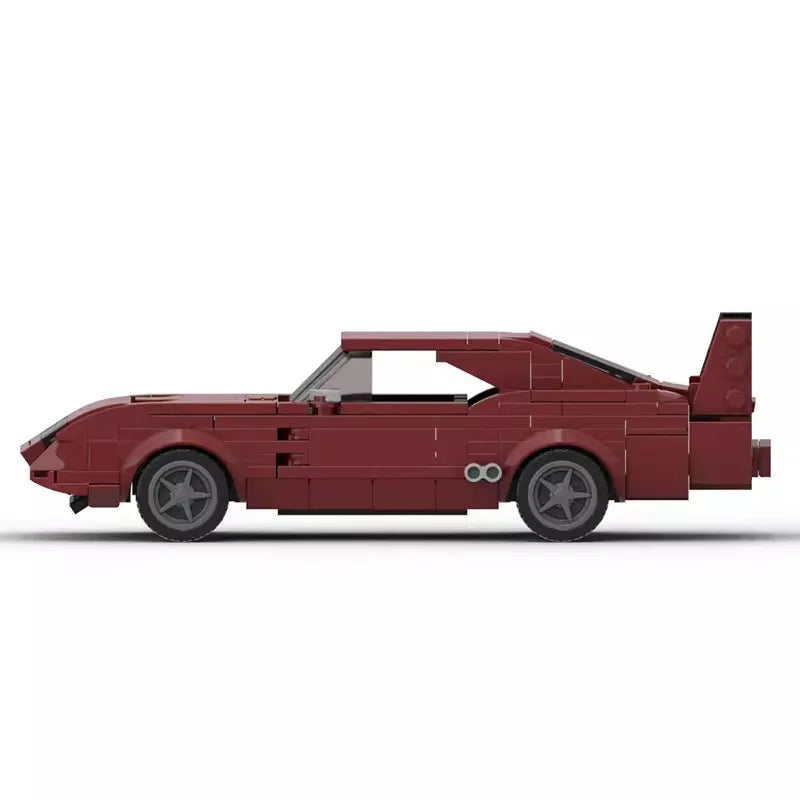 Dodge Charger Daytona brick model - rear angle view - TheBrickTube