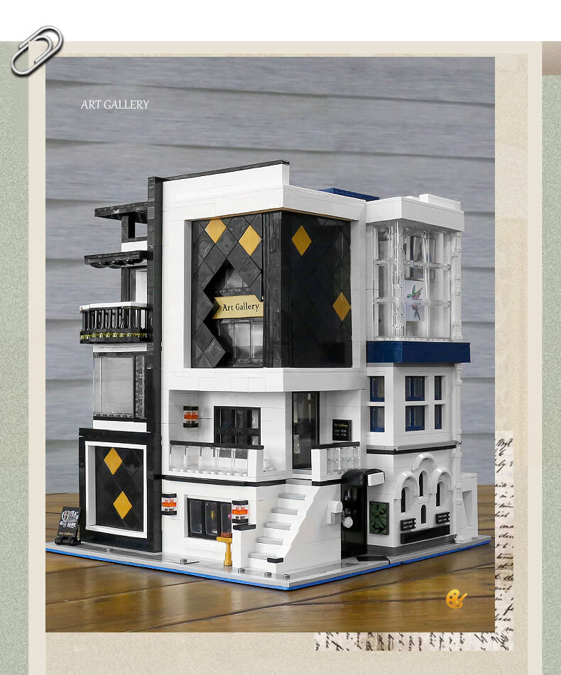 16043 Art Gallery Showcase 3-Layer MOC Building Set | 3,536 PCS - Image 9 of 9 | TheBrickTube