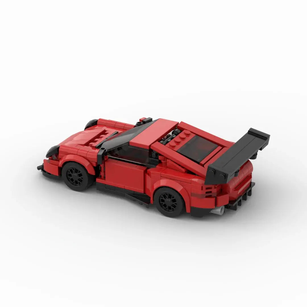 Porsche 911 GT3RS|Red brick model - display view - TheBrickTube