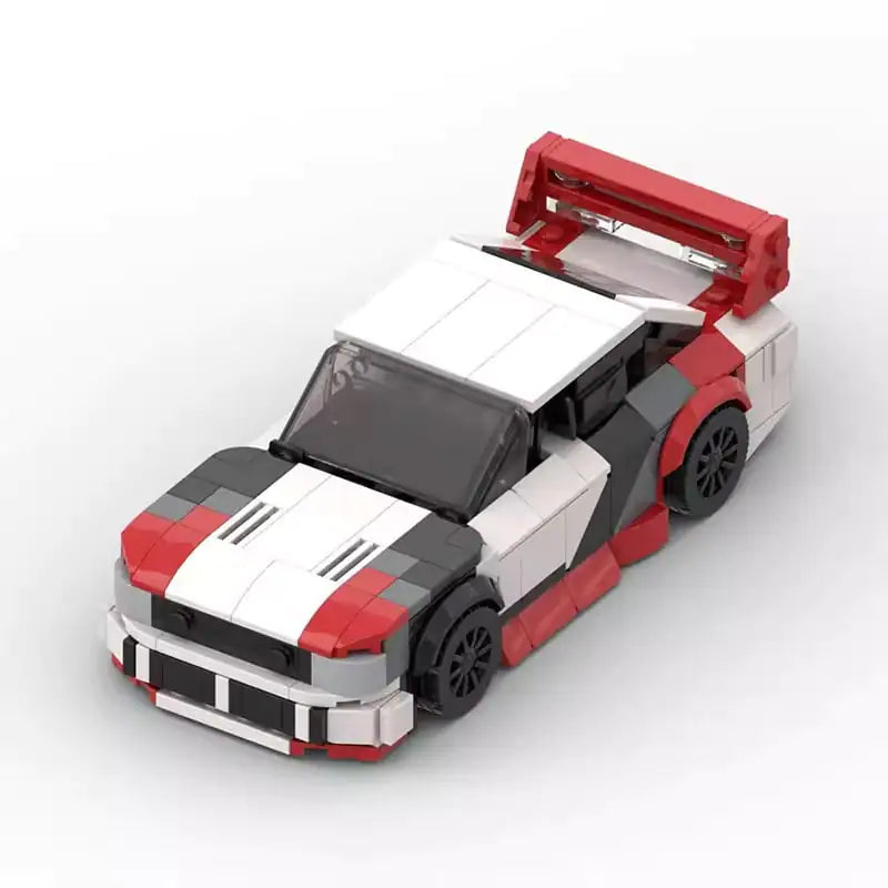 Audi 90 Quattro IMSA GTO brick model - rear angle view - TheBrickTube