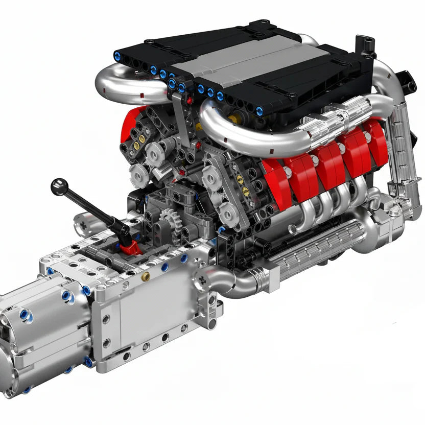V8 Engine Building Blocks – 1169PCS Mechanical Model Kit - Main Image | TheBrickTube