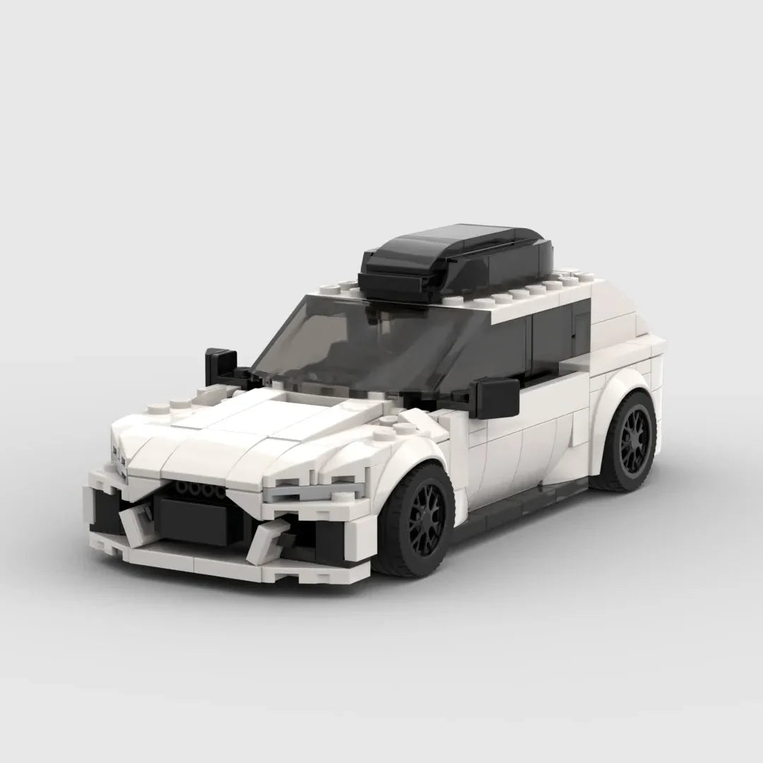 Audi RS6 brick model - front angle view - TheBrickTube