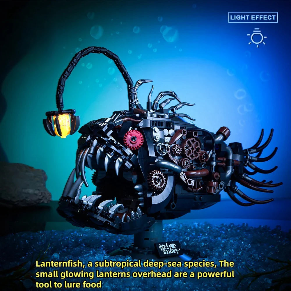 Mechanical Lantern Fish Building Blocks – Light-Up Ocean Model 079 - Image 5 of 6 | TheBrickTube