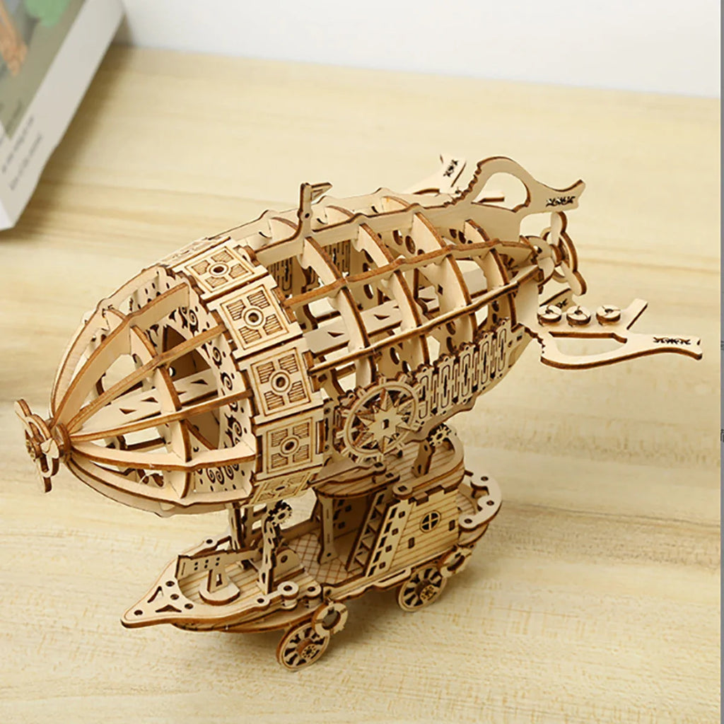 Airship 3D Wooden Puzzle – Mechanical DIY Assembly Model for Home Decor & Displa - Image 3 of 6 | TheBrickTube