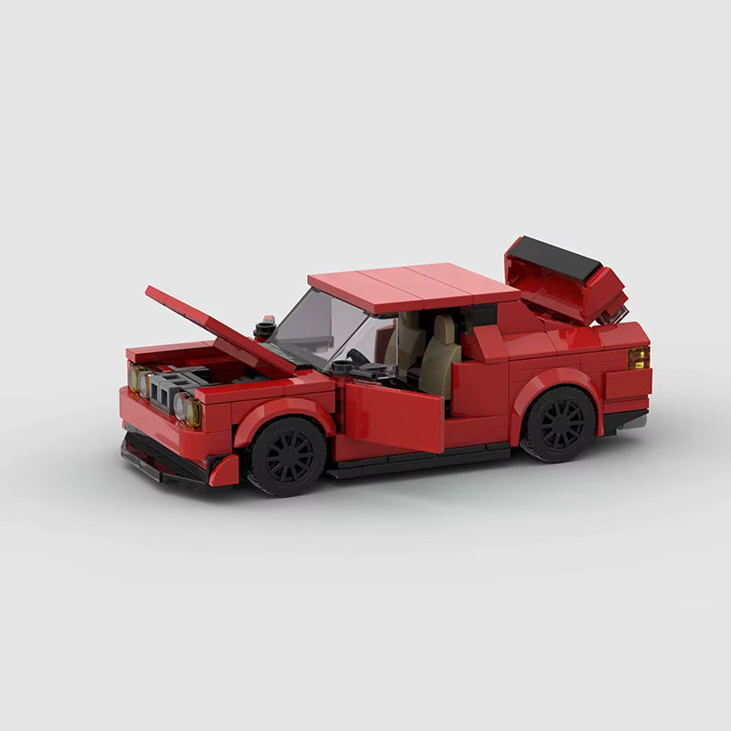BMW M3 E30|Red brick model - display view - TheBrickTube
