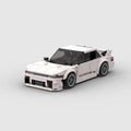 Nissan Silvia S13 200SX brick model - front angle view - TheBrickTube