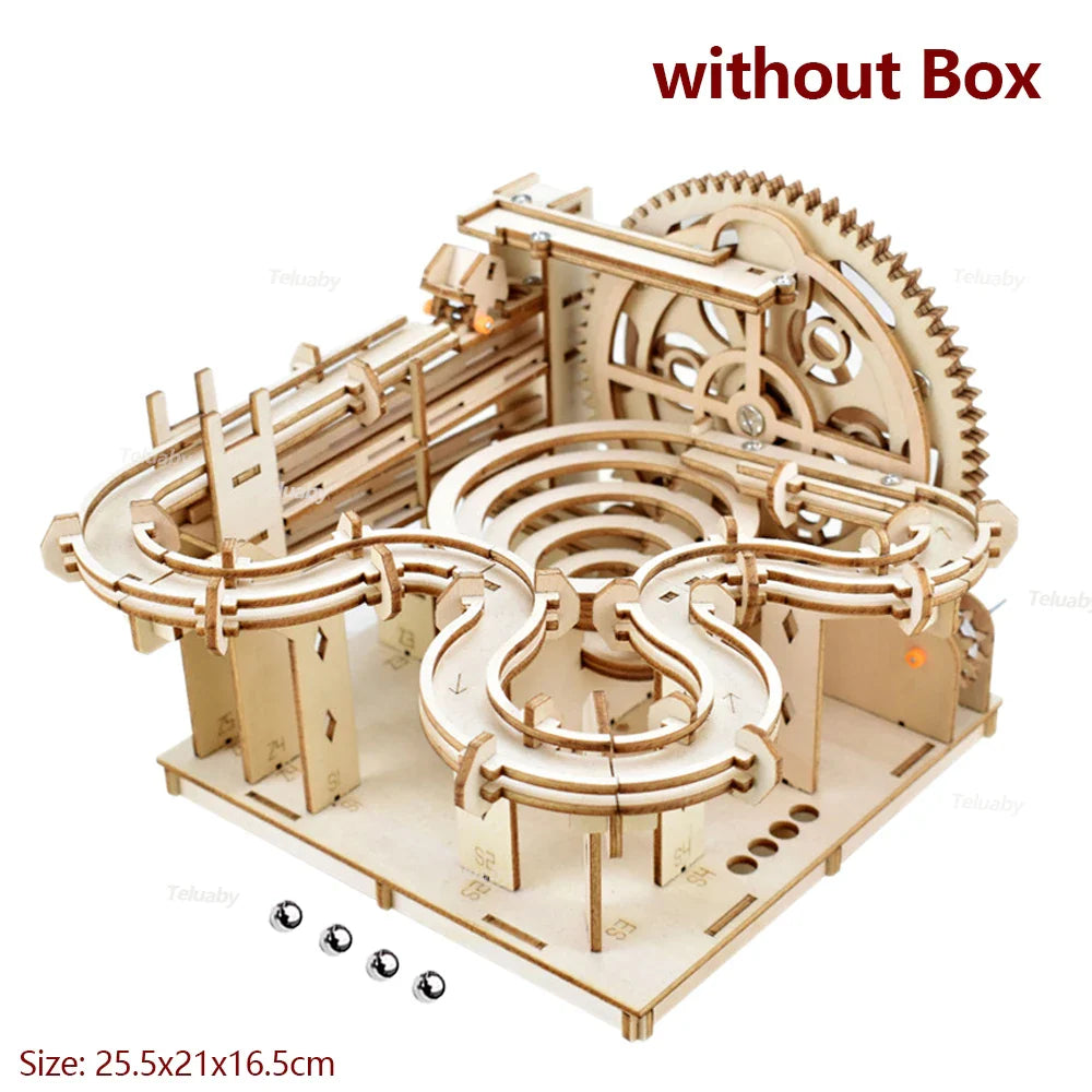 3D Wooden Marble Run – Mechanical Ball Track DIY Model Kit - Image 8 of 8 | TheBrickTube
