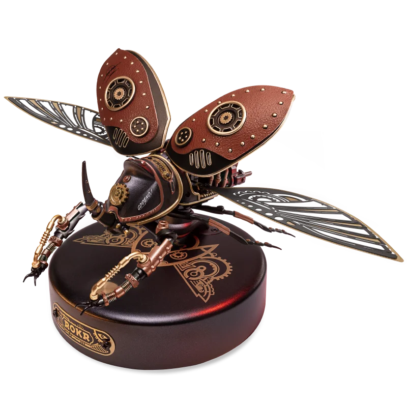 Steampunk Turtle 3D Wooden Puzzle – Mechanical Model with LED Light - Main Image | TheBrickTube