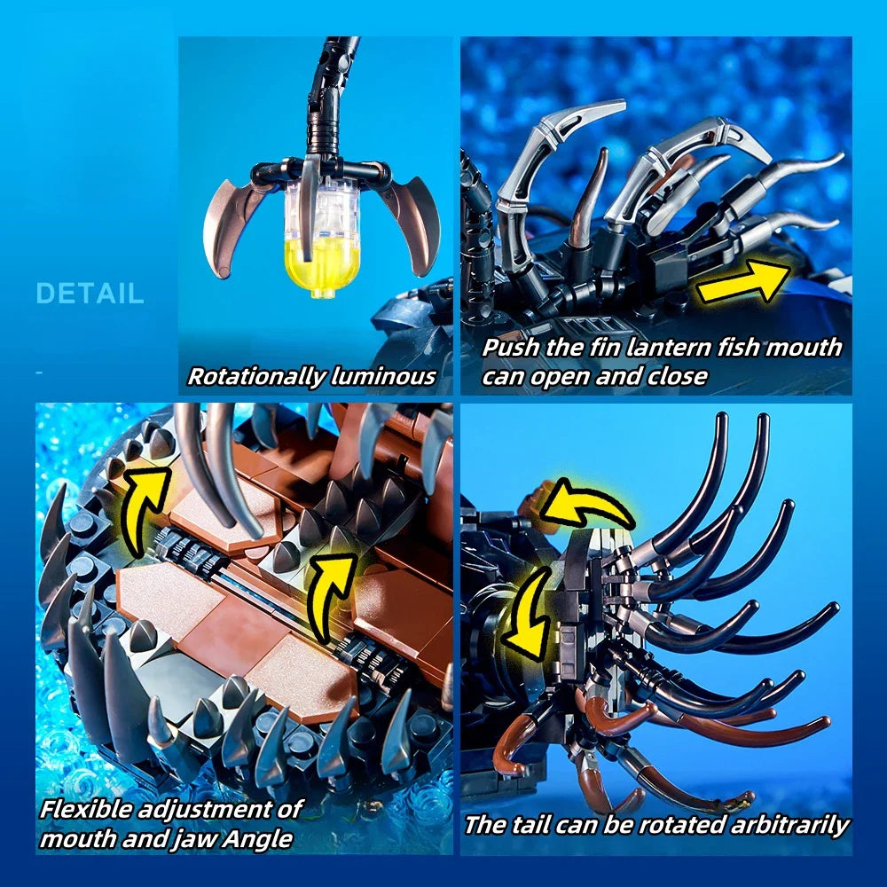 Mechanical Lantern Fish Building Blocks – Light-Up Ocean Model 079 - Image 4 of 6 | TheBrickTube