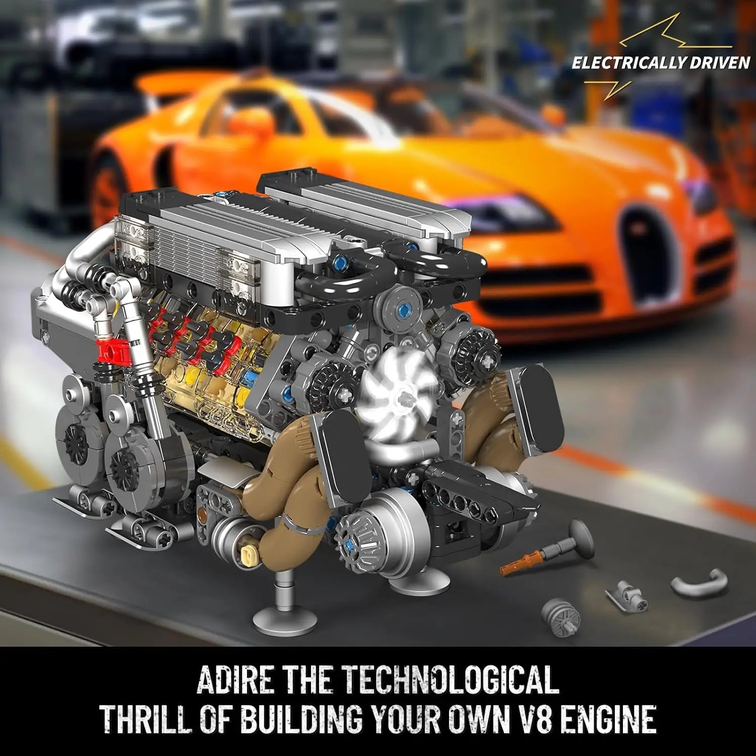 W16 Engine Building Blocks – 952PCS Technical Model - Image 5 of 5 | TheBrickTube