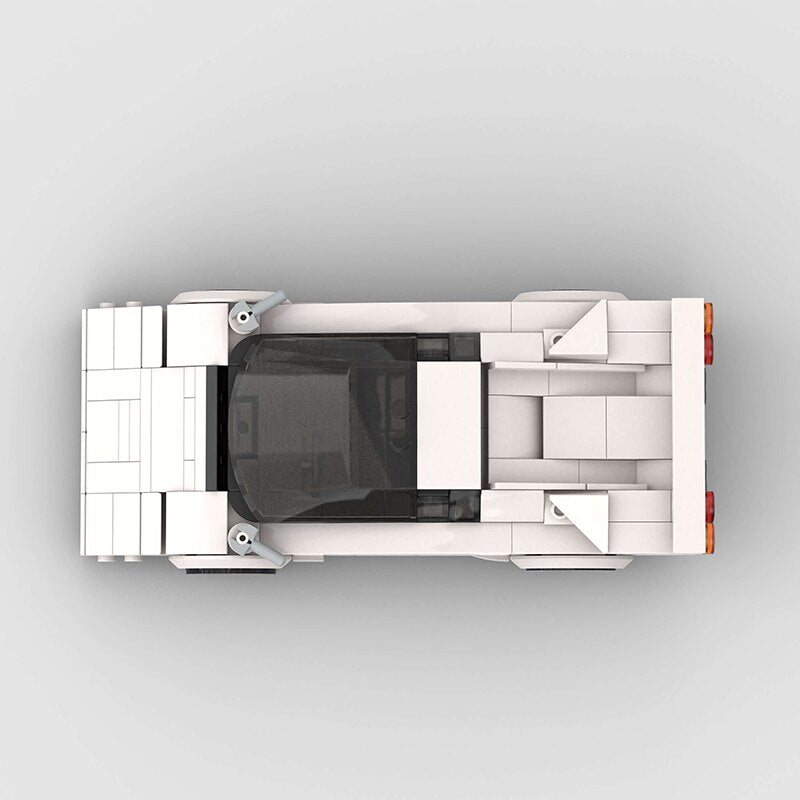 Lamborghini Diablo brick model - rear angle view - TheBrickTube