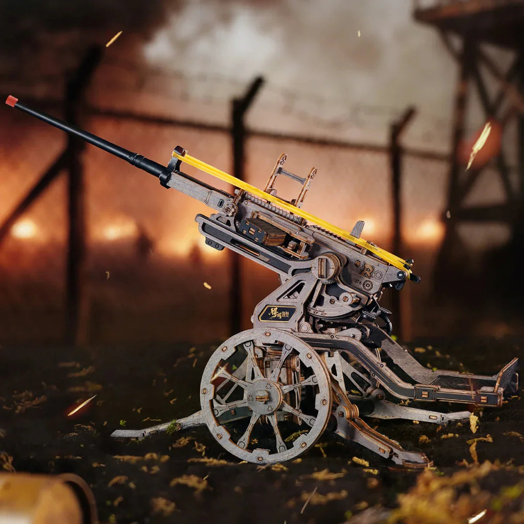 Mechanical Artillery 3D Wooden Puzzle – Adjustable Aim Model Kit - Image 2 of 5 | TheBrickTube