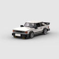 Toyota Celica Classic brick model - front angle view - TheBrickTube