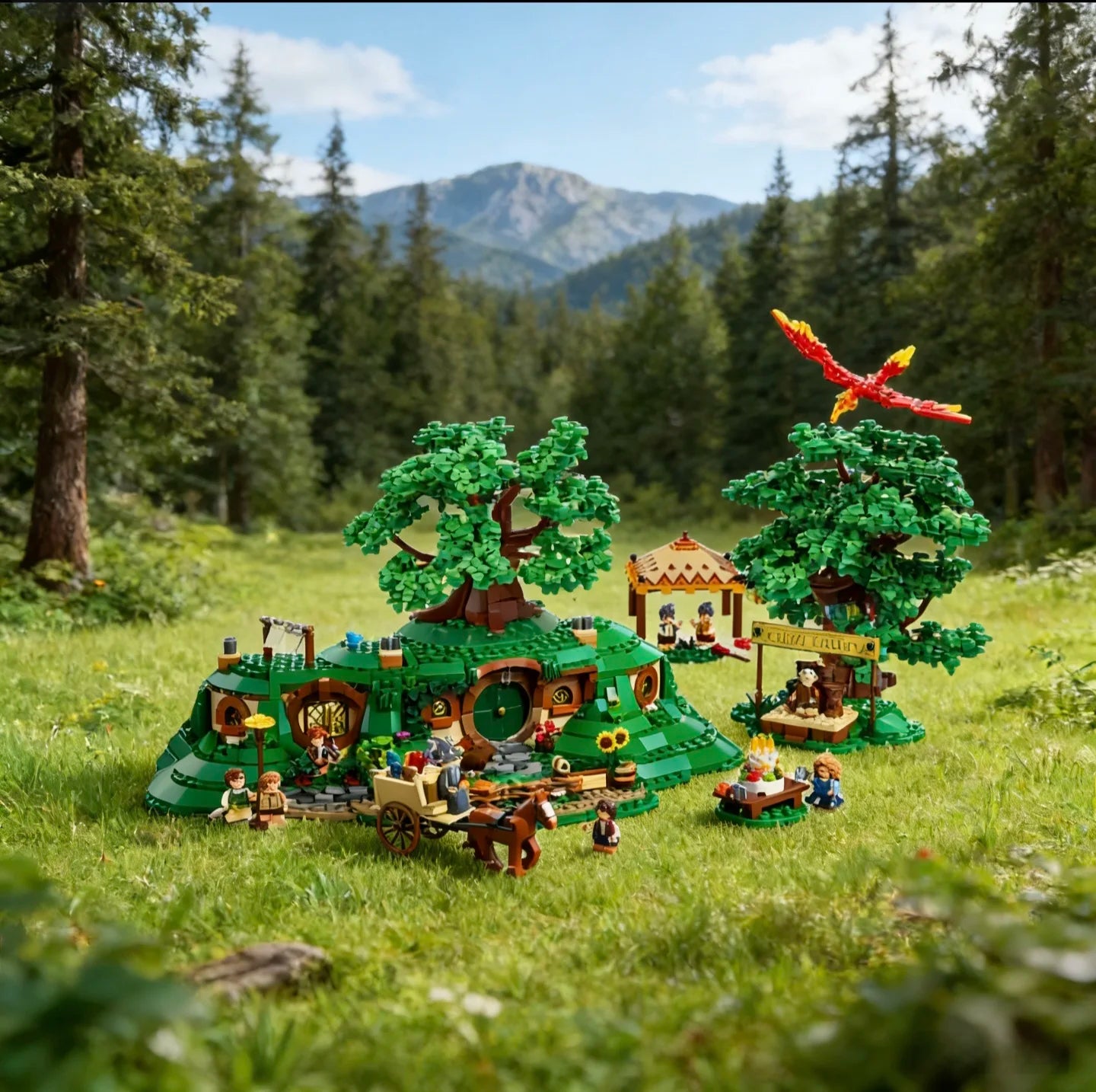 2017PCS Fantasy Village Hill House Building Blocks – Modular Display Model - Image 3 of 3 | TheBrickTube