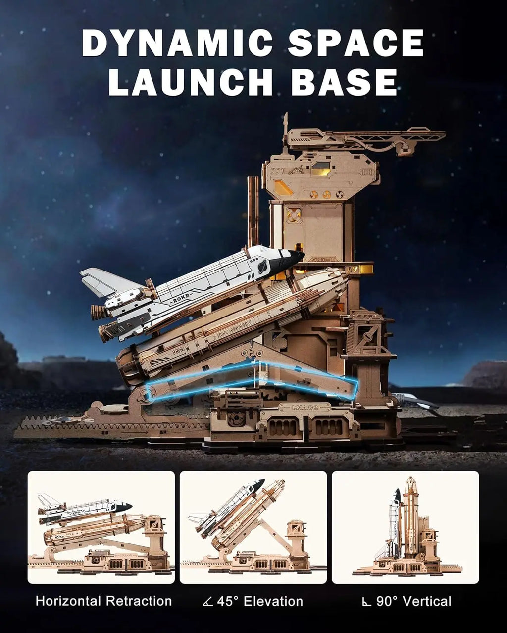 3D Wooden Space Shuttle Puzzle – DIY STEM Model Kit for Adults - Image 4 of 6 | TheBrickTube