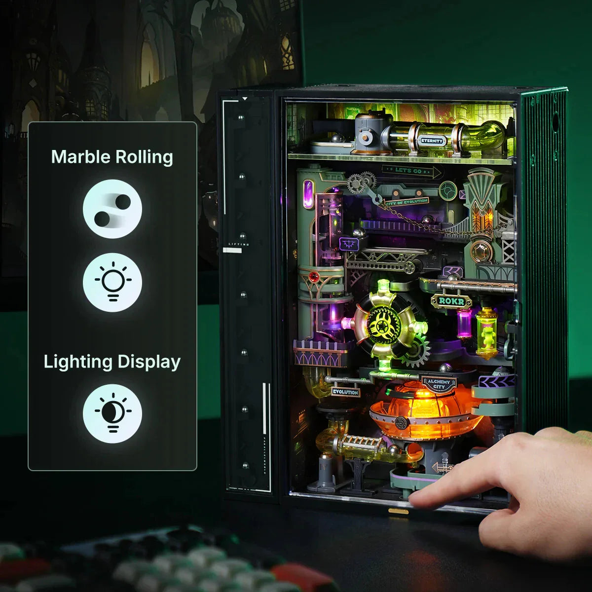 Mechanical Marble Run Building Kit – Infinite Loop Ball Track Model - Image 5 of 7 | TheBrickTube